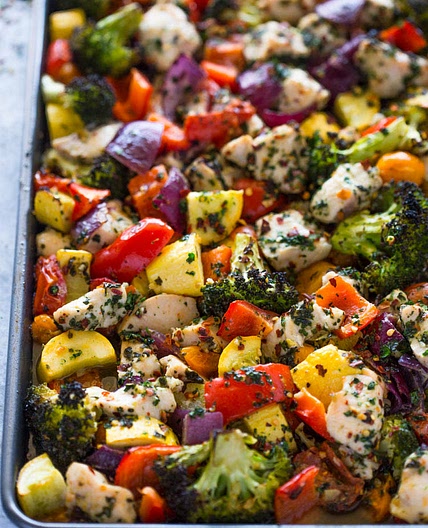 Sheet Pan Roasted Garlic & Herb Chicken and Veggies