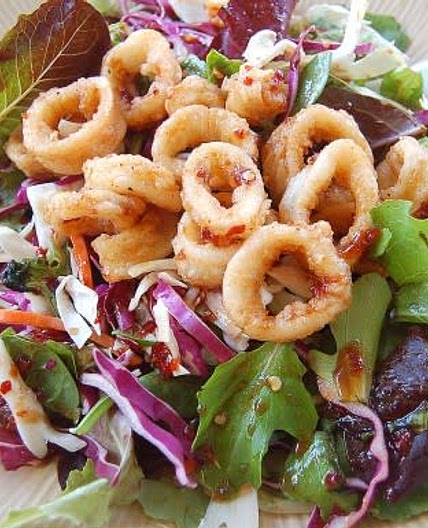 Calamari with Salad