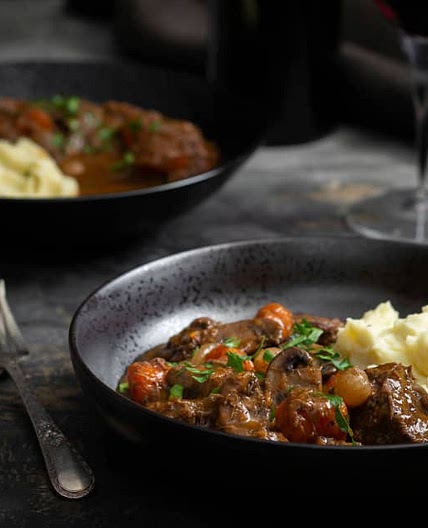 Beef cheek Bourguignon