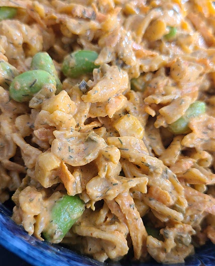 Chickpea pasta salad
