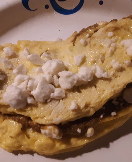 Pumpkin Dal Omelet with Feta