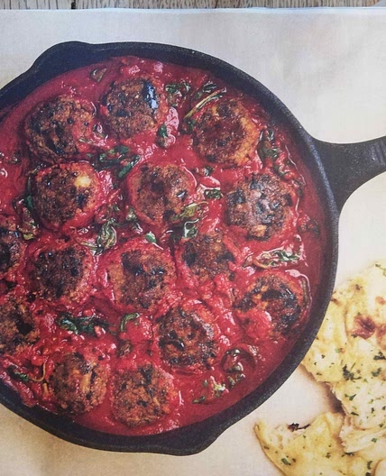 Aubergine koftas in tomato and spinach sauce