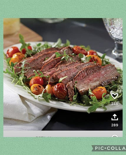 Steak & Arugula Salad with Lemon Parmesan Dressing