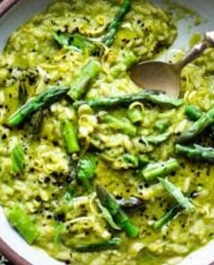 Lemony Asparagus Risotto