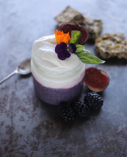 Blackberry, Basil & Coconut Chia Pudding