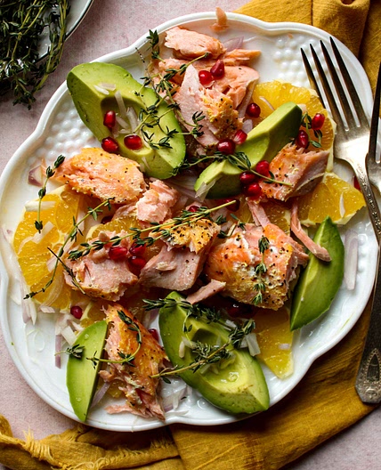 Citrus Glazed Salmon Salad