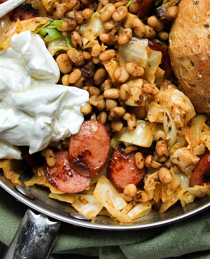 Spicy Cajun Sausage & Cabbage