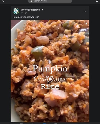 Pumpkin Cauliflower Rice
