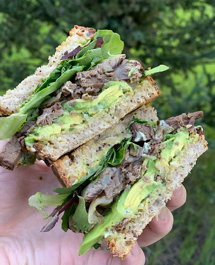 Steak and Herb Mayo Sandwich 