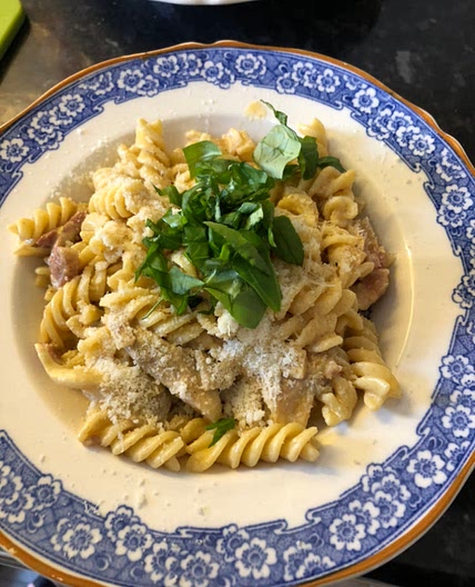 Creamy Oyster mushroom pasta. 