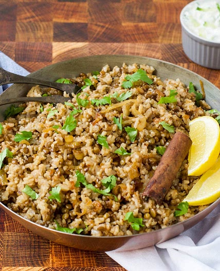 Mujadara (Lentils and Rice with Caramelized Onions)