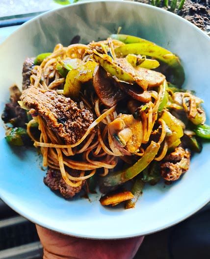 Peanut and veg noodles