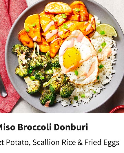 Honey miso broccoli donburi