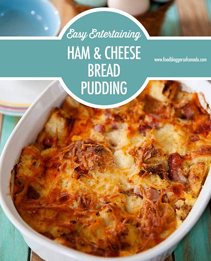Savoury Ham and Cheese Bread Pudding