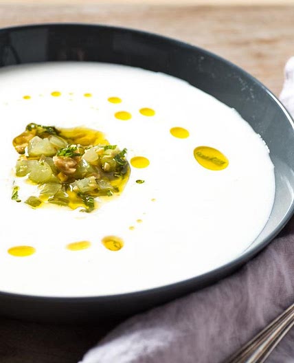 Ajo Blanco (Spanish Chilled "White Gazpacho" Bread and Almond Soup) Recipe