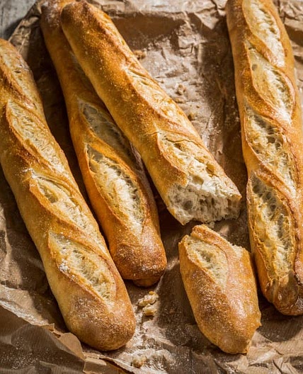 Rye sourdough baguettes