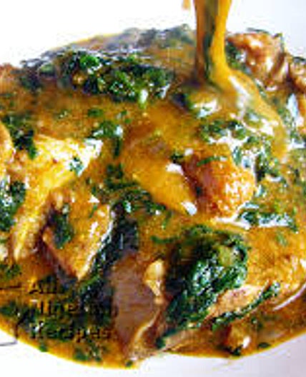 Ogbono with Bitterleaf and Semovita
