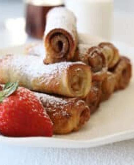 Cinnamon Roll French Toast Roll-Ups (Air Fryer Recipe)