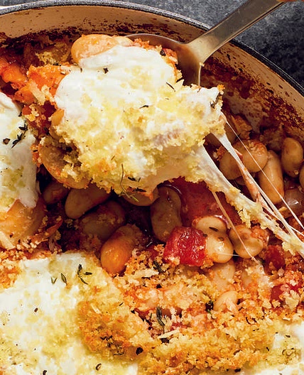 Crunchy-Cheesy Bean Bake