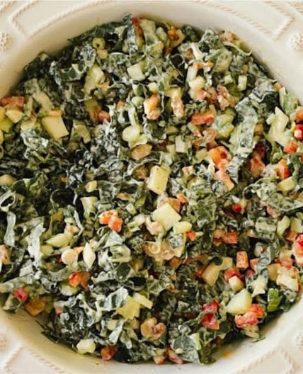 Tuscan Kale Chopped Salad with Lemon Tahini Dressing