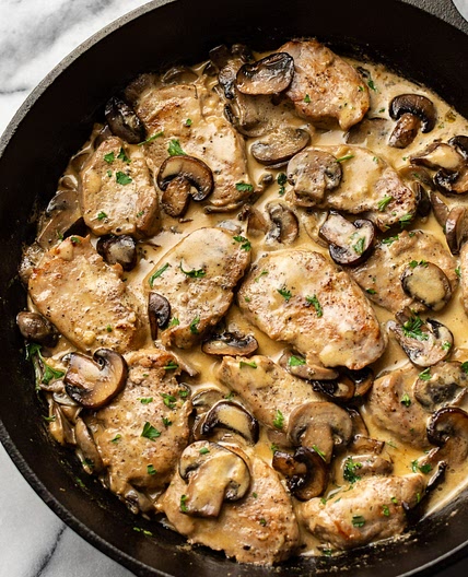 Creamy Mushroom Pork Tenderloin
