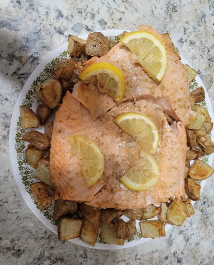 Baked Salmon with potatoes