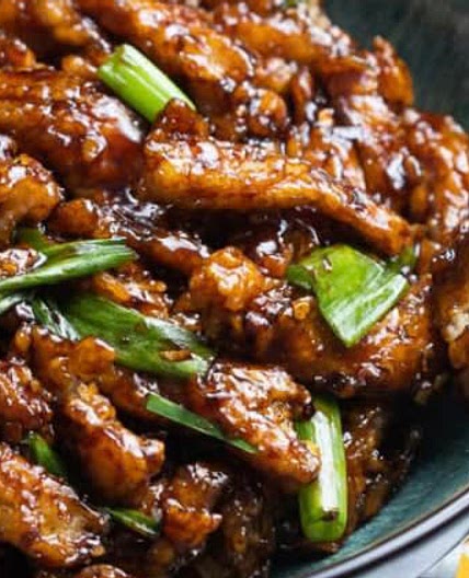 Soy curls ginger “beef”