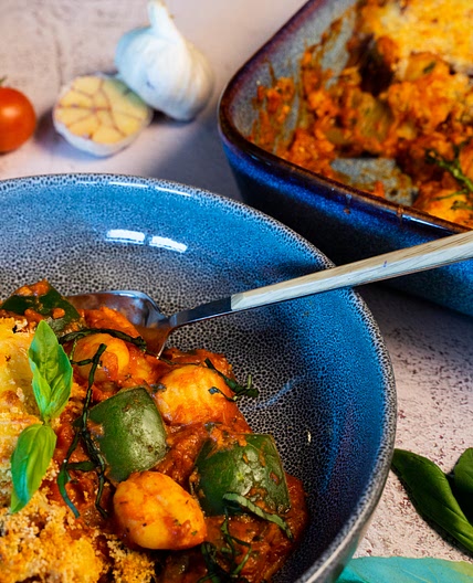 Puréety - Cheesy Gnocchi, Tomato & Basil Bake