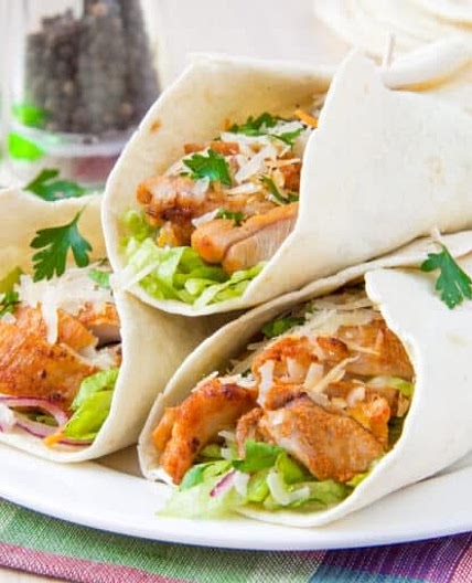 Parmesan, Pesto and Chicken Wrap