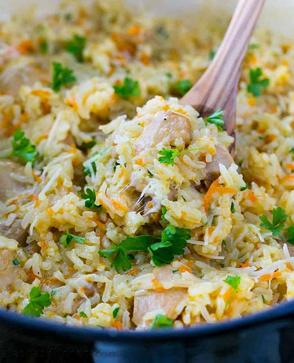Creamy Chicken and Rice Recipe (a one-pot meal)