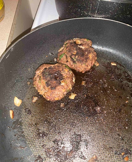 Homemade hamburgers