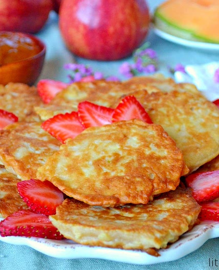 Fluffy Apple Pancakes / Purūs blynai su obuoliais