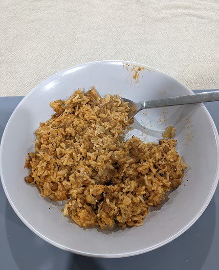 Rice and lentils