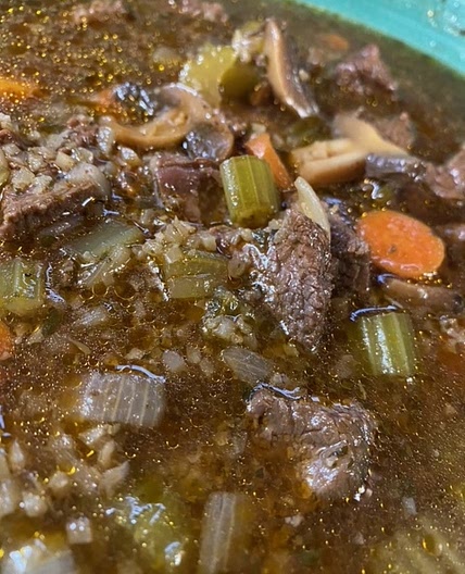 Vegetable Beef Soup - Carb Conscious Instapot!