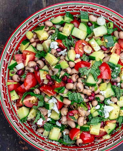 Mediterranean Black Eyed Pea Salad