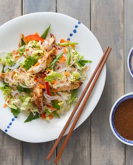 Asian chicken noodle salad