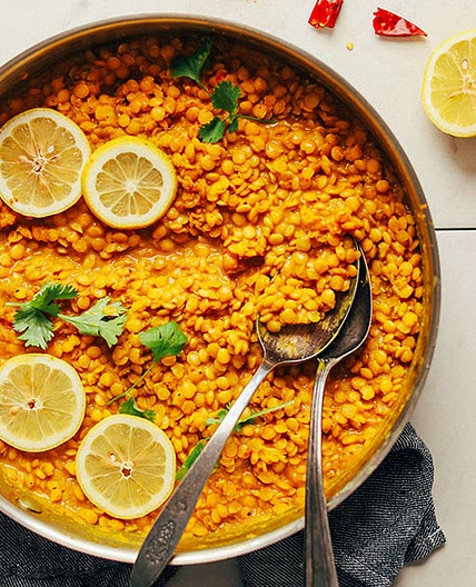 Coconut Curried Golden Lentils (20 Minutes!)