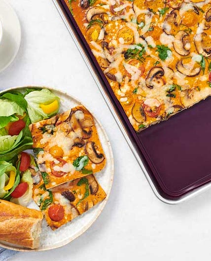 Easy Sheet Pan Philly-Style Egg Bake