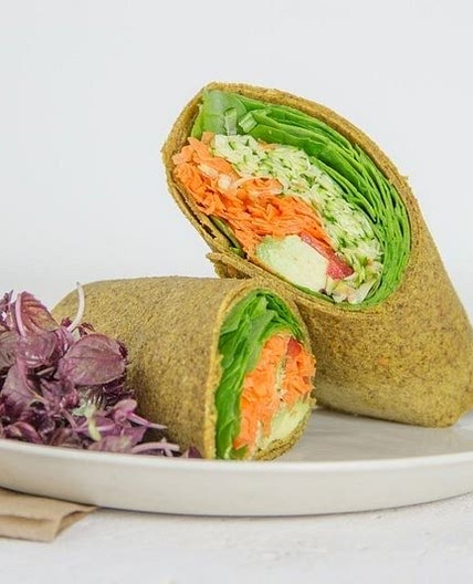 Easy Raw Pumpkin and Onion Wraps
