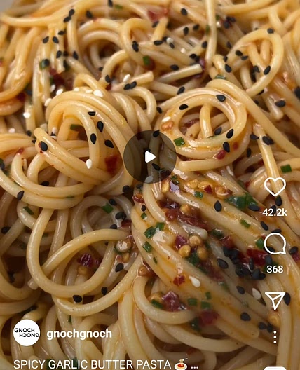 Spicy garlic butter pasta