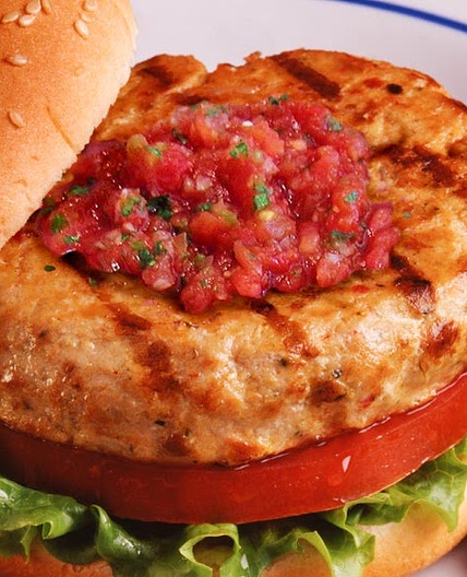 Tex-Mex Salmon Burgers with Salsa
