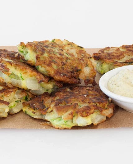 Zucchini Fritters with Lemon Dilly