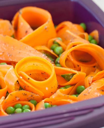 Steamer Carrot Ribbons & Peas