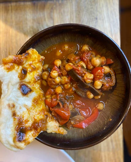 Aubergine&chickpea stew