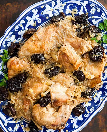 Braised Rabbit with Prunes (Lapin Aux Pruneaux)