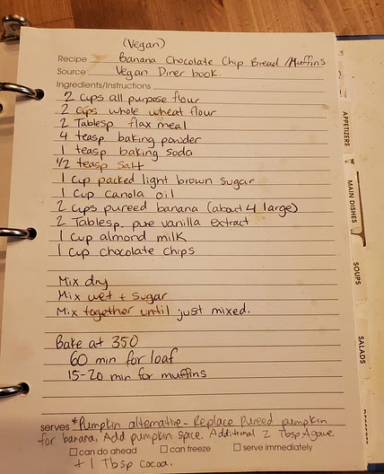 Vegan banana bread/ muffins