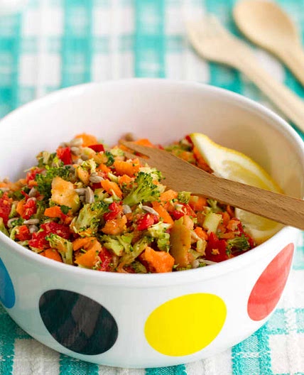 Quick rainbow salad