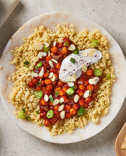 Harissa Chickpea & Apricot Tagine With Tahini Yoghurt