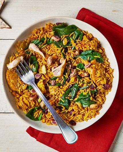 Jewelled Chicken, Pistachio & Cranberry Pilaf