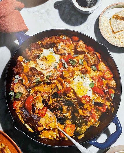 Saucy Eggs all’Amatriciana
